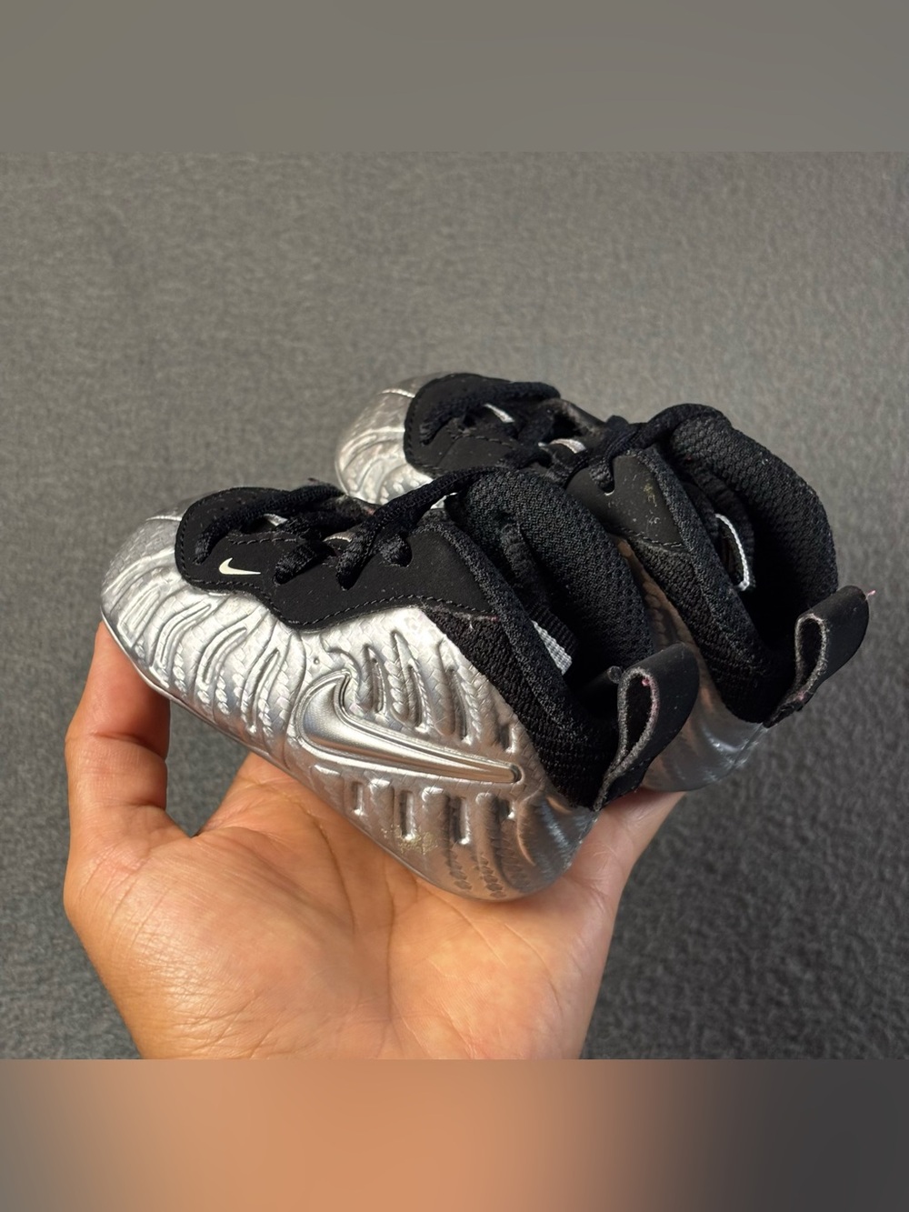 Nike Little Posite Pro TD 'Silver Surfer' Size 2C